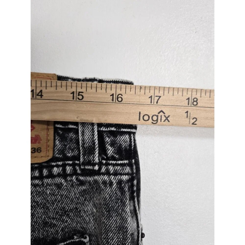 Levi’s 512 Mens Jeans Size 32x36 Grunge Slim Taper  Acid Washed Black Grey